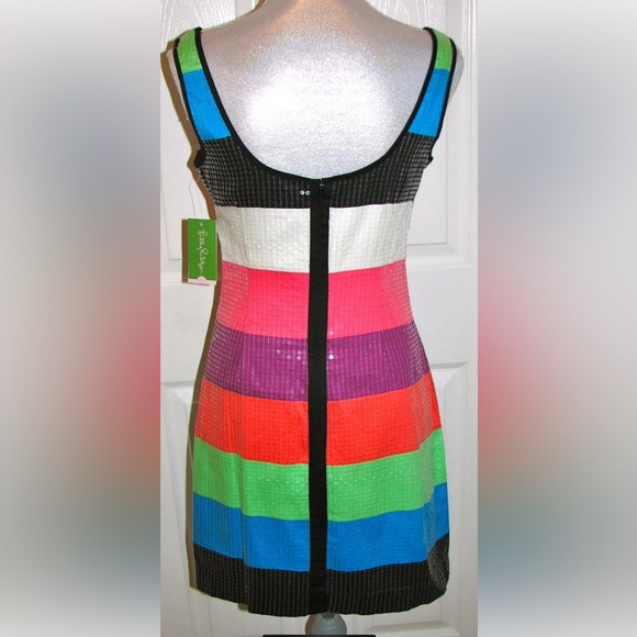 258.00 NWT LILLY PULITZER LUCY SEQUIN MULTI COLOR-BLOCK - Picture 5 of 6